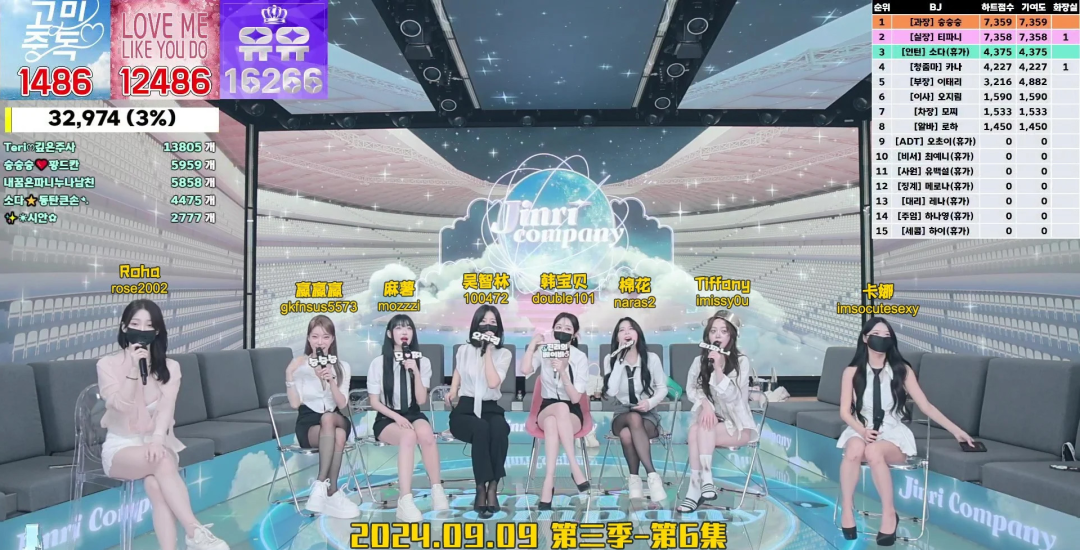 【Jinricp 第三季】 (第六期) 2024.09.09 韩国女团直播秀